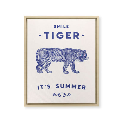 Smile Tiger, it's Summer Framed Canvas Print Gallery Image 18