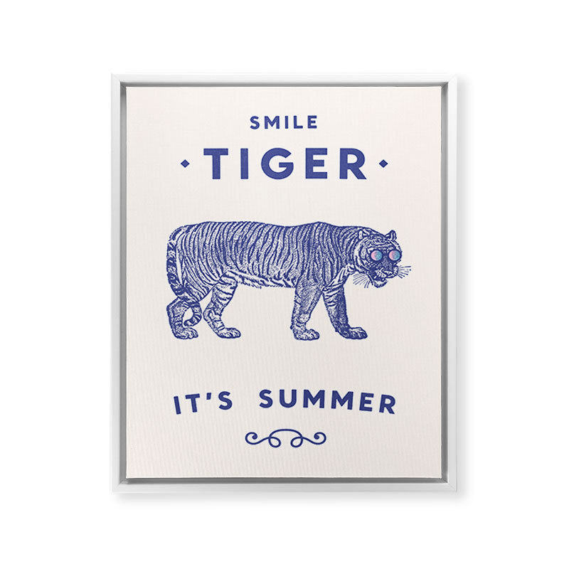 Smile Tiger, it's Summer Framed Canvas Print Gallery Image 19