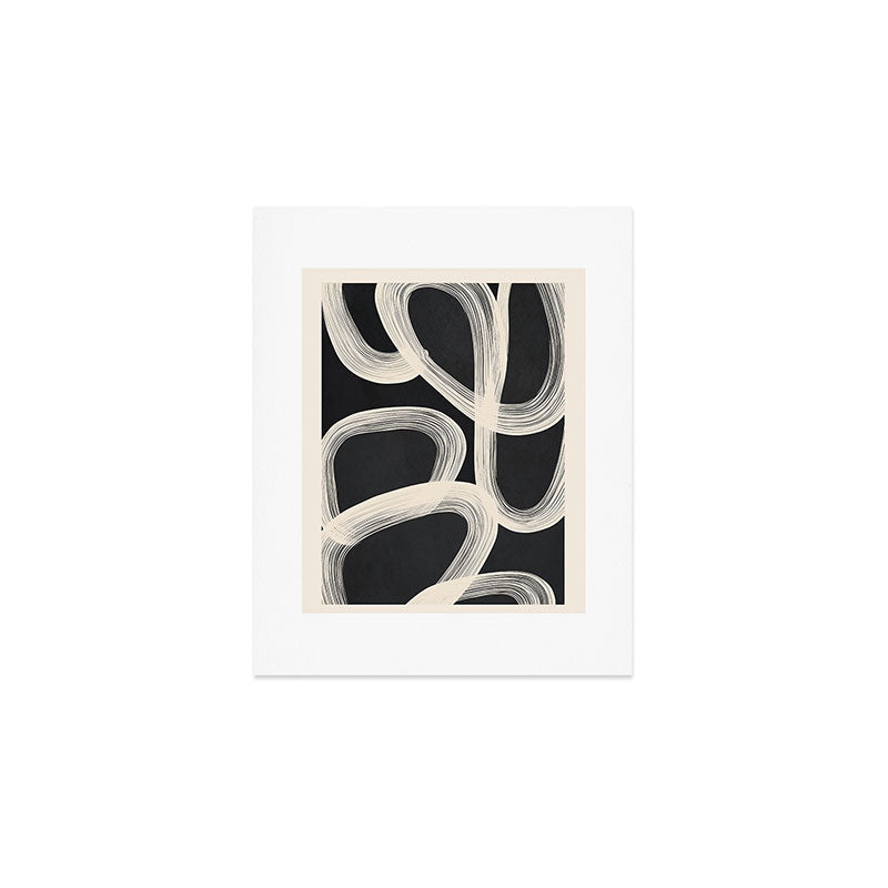 Black and White Abstract Line Art 2 Art Print Gallery Image 1