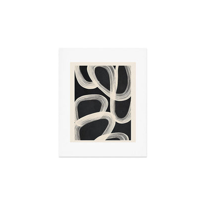 Black and White Abstract Line Art 2 Art Print Gallery Image 1