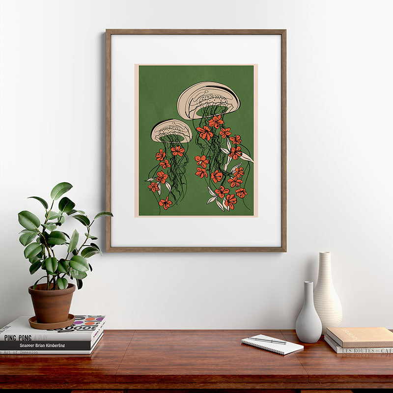 Floral Jellyfishes 2 Framed Art Print Gallery Image 14