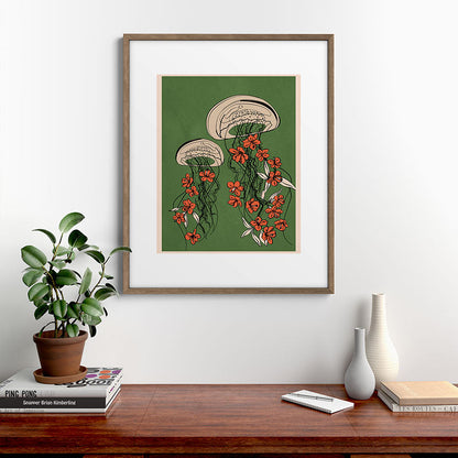 Floral Jellyfishes 2 Framed Art Print Gallery Image 14