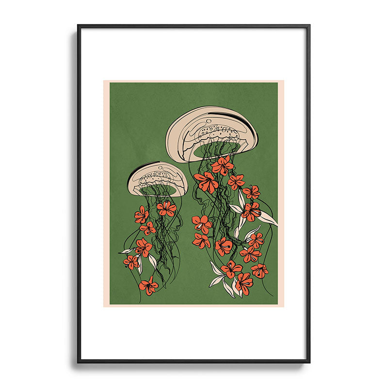 Floral Jellyfishes 2 Framed Art Print Gallery Image 83