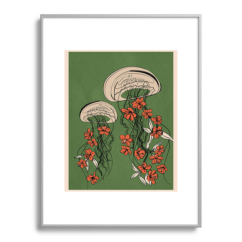 Floral Jellyfishes 2 Framed Art Print Gallery Image 99