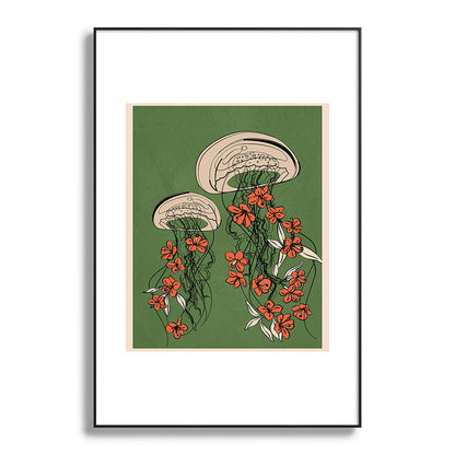 Floral Jellyfishes 2 Framed Art Print Gallery Image 87