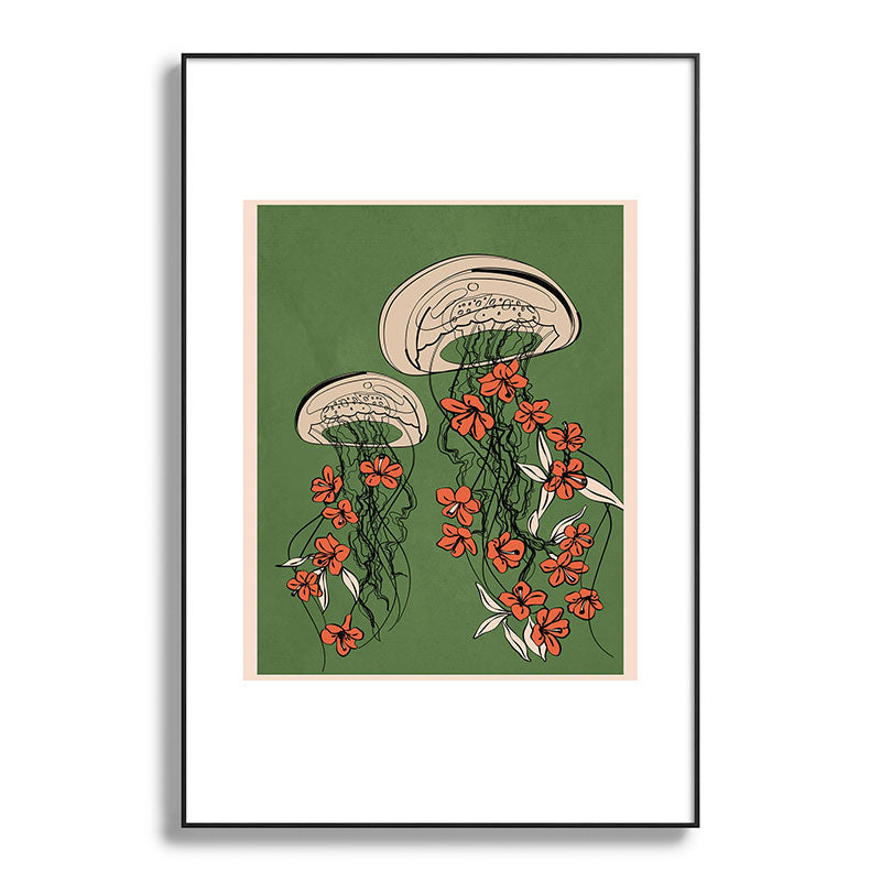 Floral Jellyfishes 2 Framed Art Print Gallery Image 86