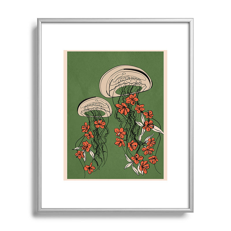 Floral Jellyfishes 2 Framed Art Print Gallery Image 95