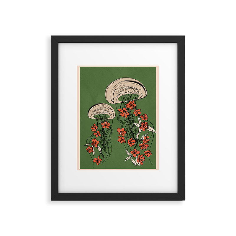 Floral Jellyfishes 2 Framed Art Print Gallery Image 5