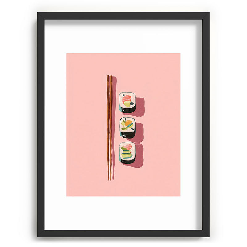 Pink Sushi Rhythm Framed Art Print Gallery Image 61