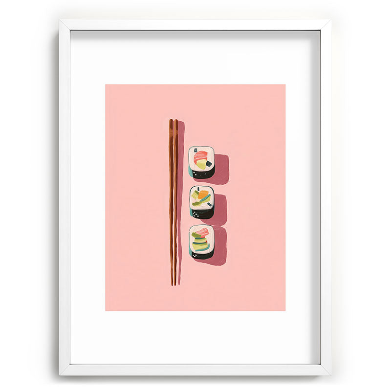 Pink Sushi Rhythm Framed Art Print Gallery Image 79