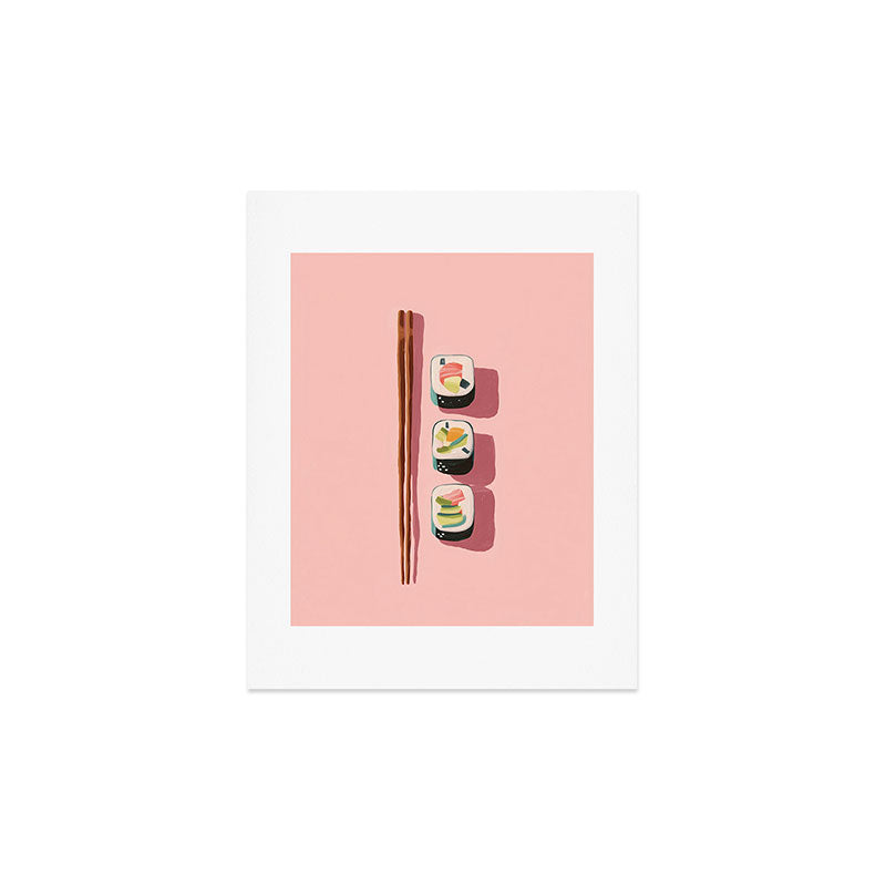 Pink Sushi Rhythm Art Print Gallery Image 3