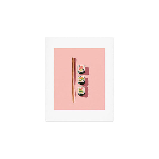Pink Sushi Rhythm Art Print Gallery Image 1