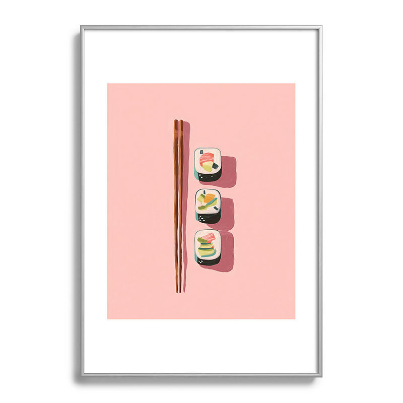 Pink Sushi Rhythm Framed Art Print Gallery Image 97