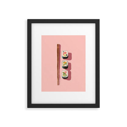 Pink Sushi Rhythm Framed Art Print Gallery Image 4