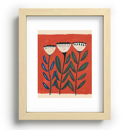 Terracotta Folk Blooms Framed Art Print Gallery Image 69