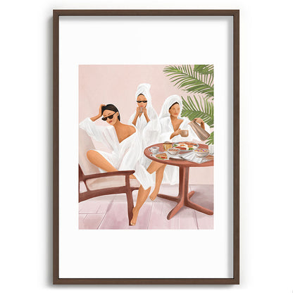 Weekend morning with friends Framed Art Print Gallery Image 68
