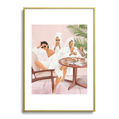 Weekend morning with friends Framed Art Print Gallery Image 90