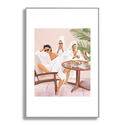 Weekend morning with friends Framed Art Print Gallery Image 100