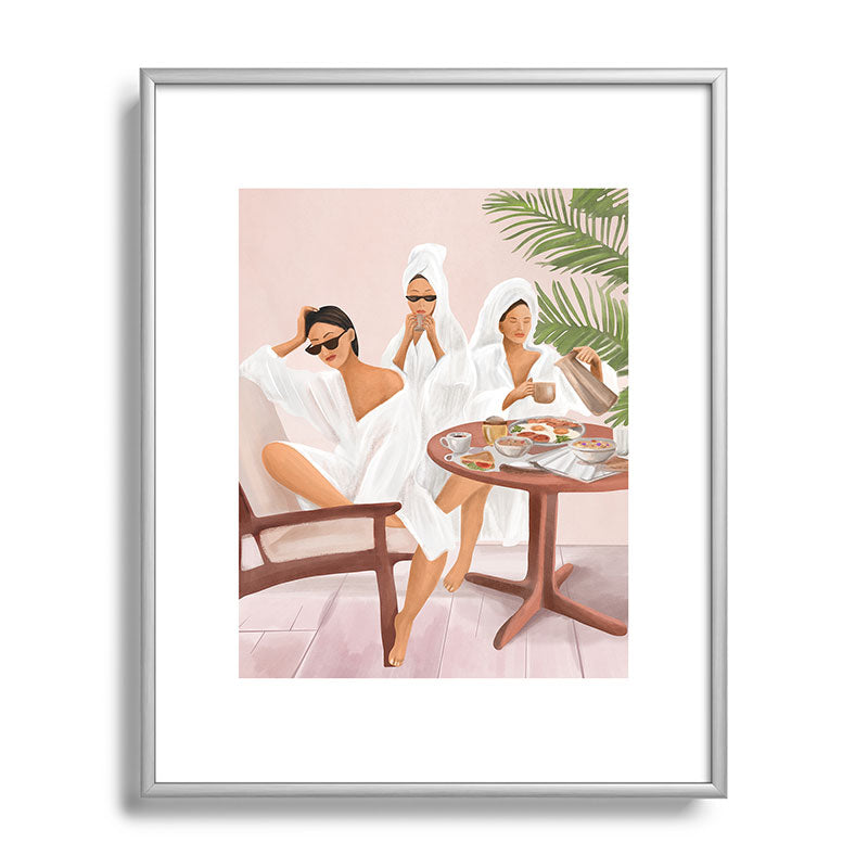 Weekend morning with friends Framed Art Print Gallery Image 95