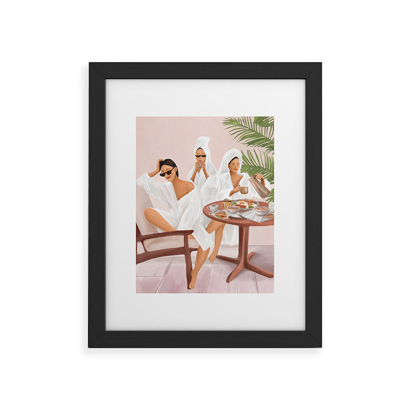 Weekend morning with friends Framed Art Print Gallery Image 32