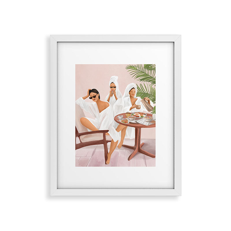 Weekend morning with friends Framed Art Print Gallery Image 22