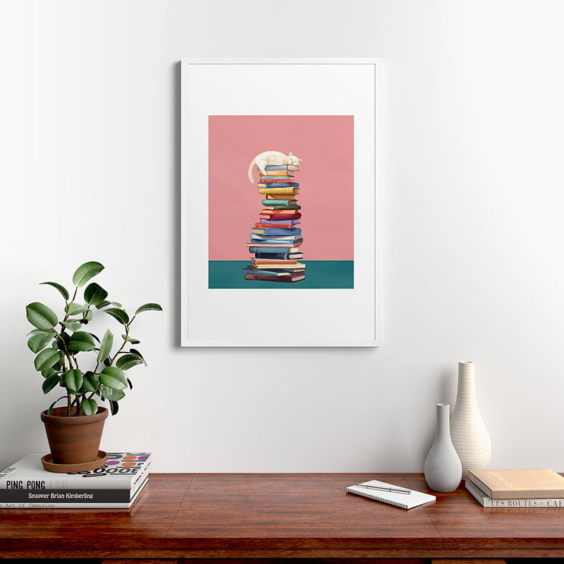 Where the Cat Dreams Framed Art Print Gallery Image 27