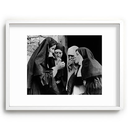Smoking Nuns Vintage Photo -Smoking Nuns Framed Art Print Gallery Image 79