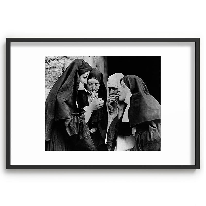 Smoking Nuns Vintage Photo -Smoking Nuns Framed Art Print Gallery Image 62