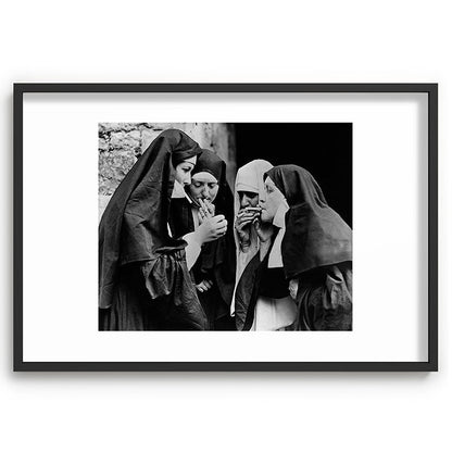 Smoking Nuns Vintage Photo -Smoking Nuns Framed Art Print Gallery Image 62