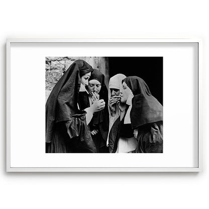 Smoking Nuns Vintage Photo -Smoking Nuns Framed Art Print Gallery Image 80
