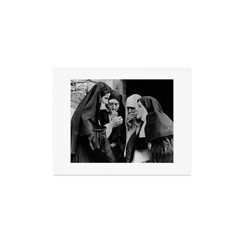 Smoking Nuns Vintage Photo -Smoking Nuns Art Print Gallery Image 3
