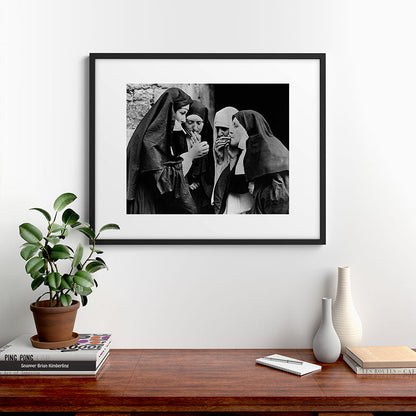 Smoking Nuns Vintage Photo -Smoking Nuns Framed Art Print Gallery Image 7
