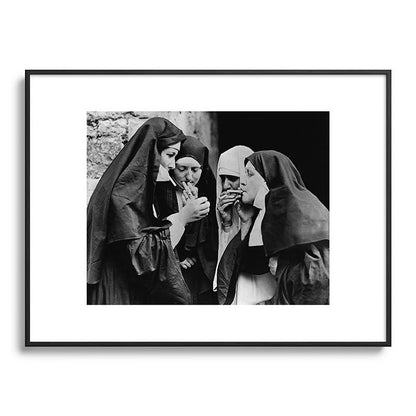 Smoking Nuns Vintage Photo -Smoking Nuns Framed Art Print Gallery Image 84