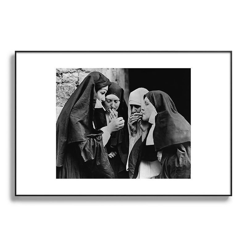 Smoking Nuns Vintage Photo -Smoking Nuns Framed Art Print Gallery Image 86