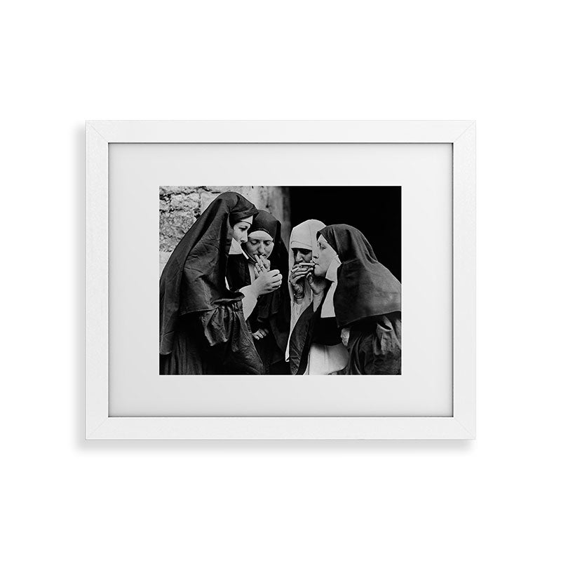 Smoking Nuns Vintage Photo -Smoking Nuns Framed Art Print Gallery Image 54
