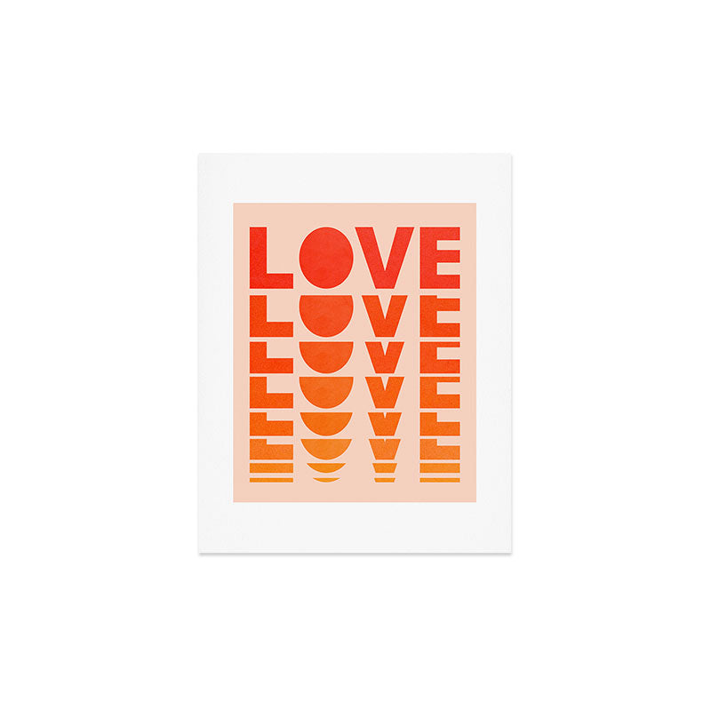 Abstraction_LOVE_SUNSET_Minimalism_001 Art Print Gallery Image 2