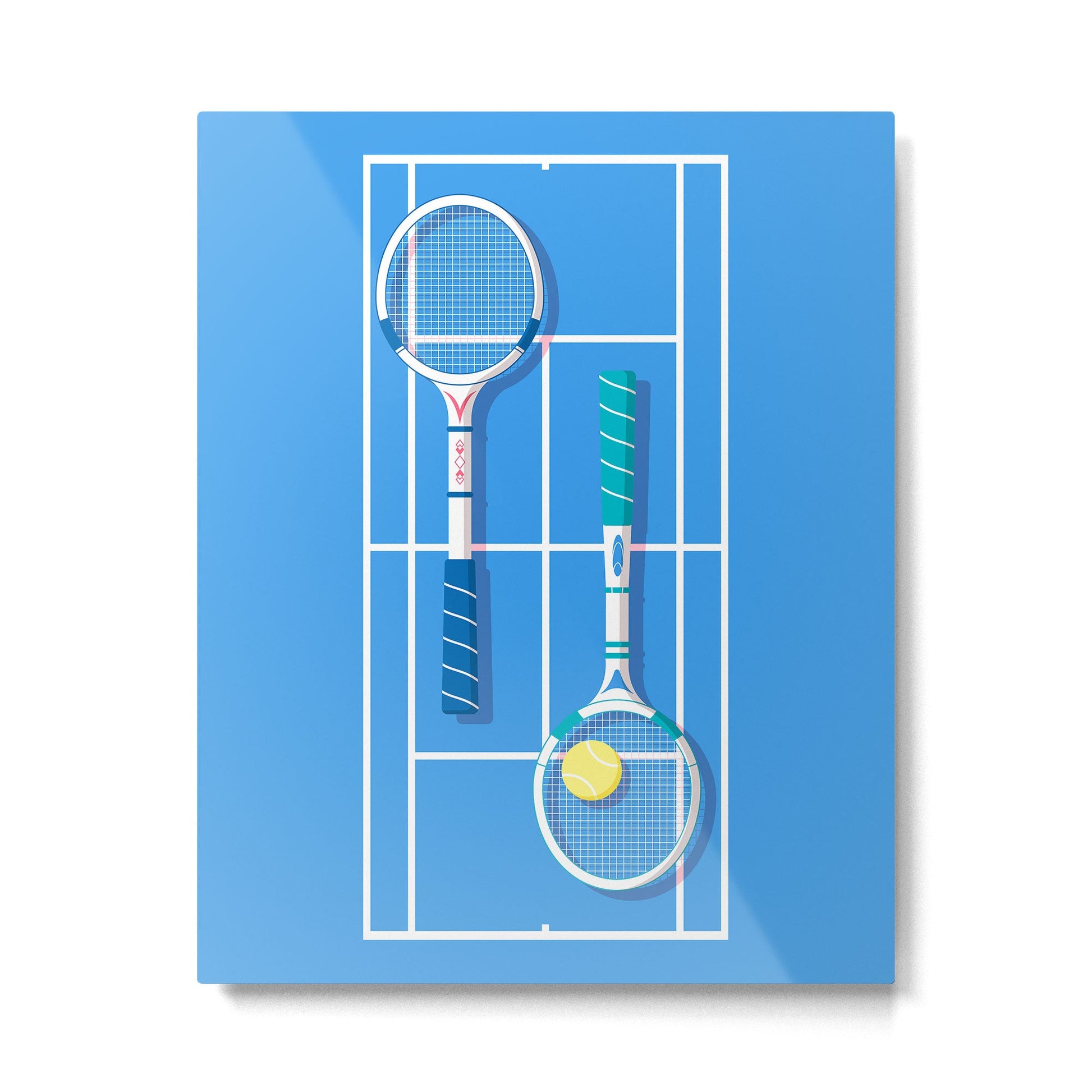 Tennis Retro Metal Print Gallery Image 2