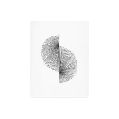 Mid Century Modern Geometric Abstract S Shape Line Drawing Pattern Art Print Gallery Image 6