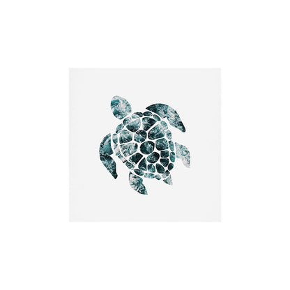 Sea Turtle - Turquoise Ocean Waves Art Print Gallery Image 2