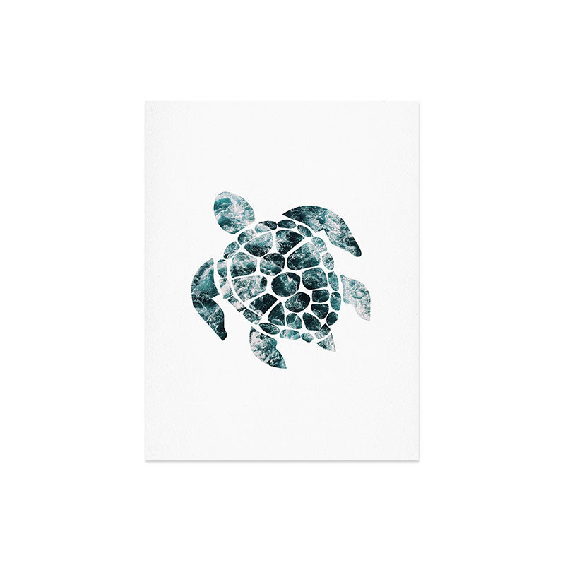 Sea Turtle - Turquoise Ocean Waves Art Print Gallery Image 8