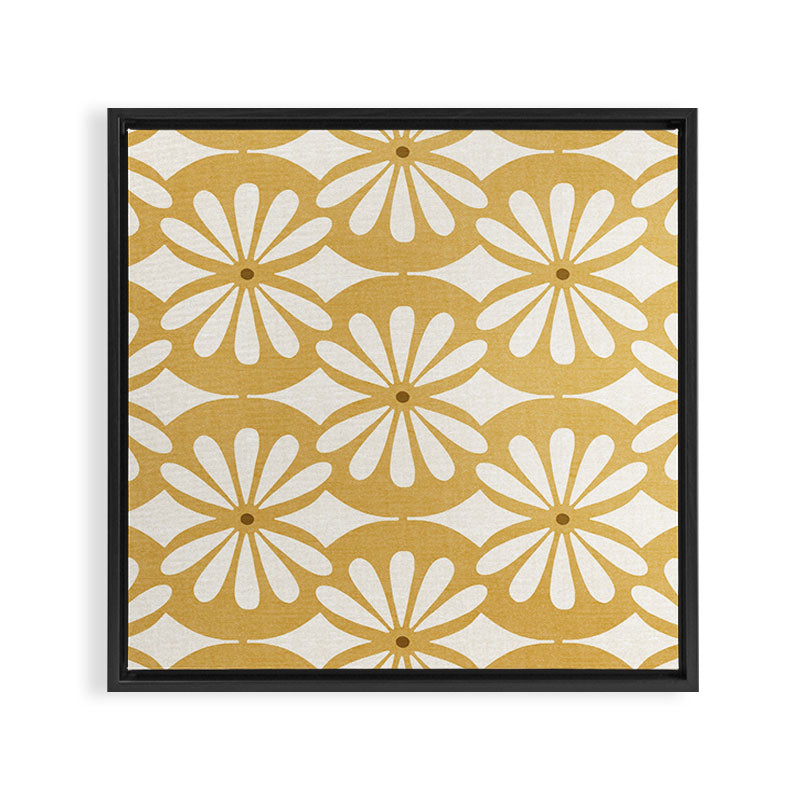 Solstice Boho Geometric Goldenrod Framed Canvas Print Gallery Image 6