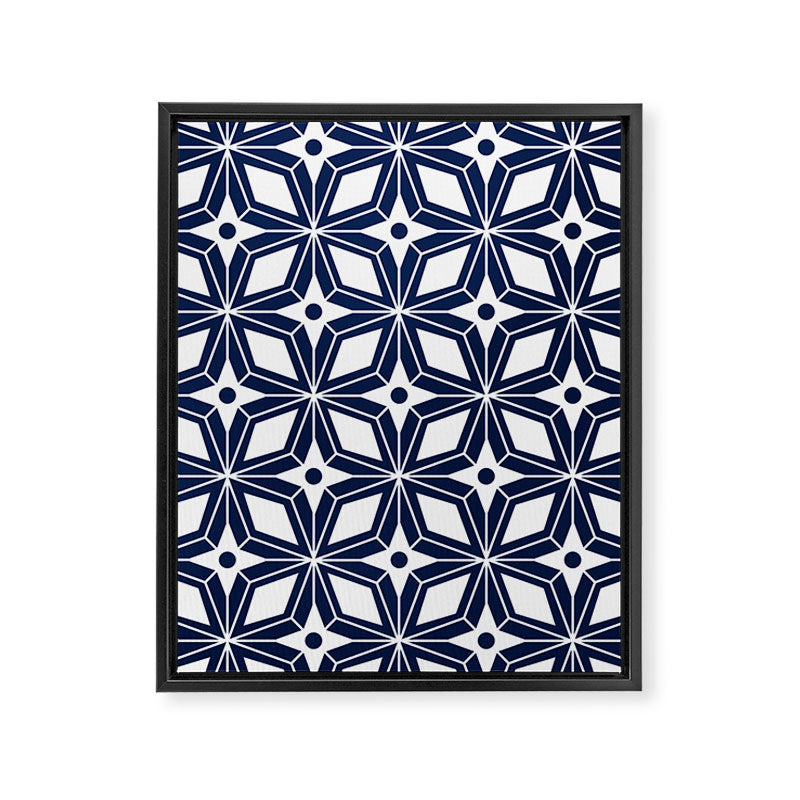 Starburst - Navy Framed Canvas Print Gallery Image 4