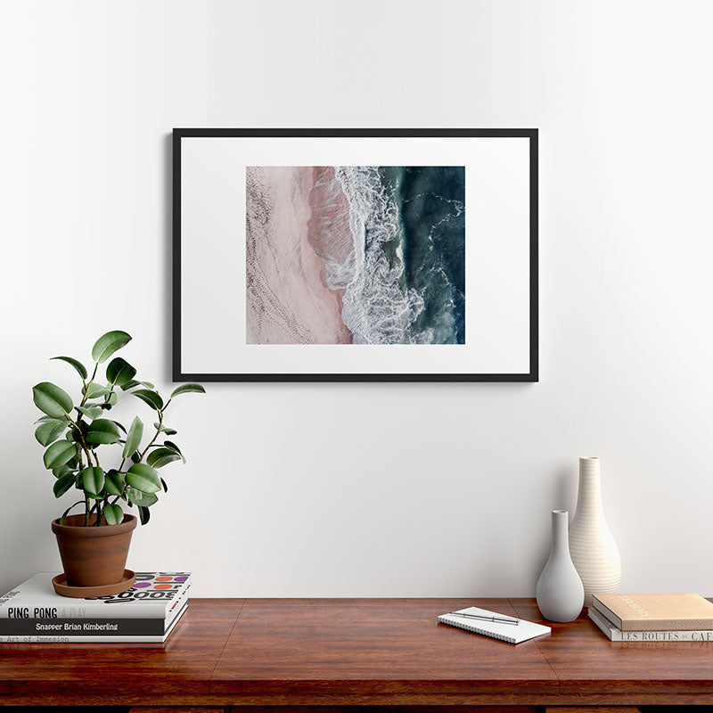 Crashing waves - Aerial Beach Ocean Sea Photography by Ingrid Beddoes Framed Art Print Gallery Image 6