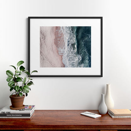 Crashing waves - Aerial Beach Ocean Sea Photography by Ingrid Beddoes Framed Art Print Gallery Image 7