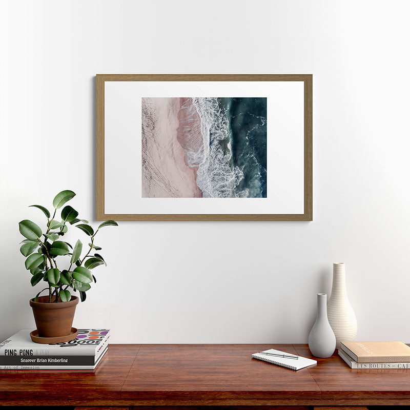 Crashing waves - Aerial Beach Ocean Sea Photography by Ingrid Beddoes Framed Art Print Gallery Image 48