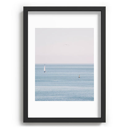 Ocean - Sail boat in calm sea - travel photography Framed Art Print Gallery Image 59