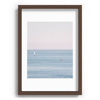 Ocean - Sail boat in calm sea - travel photography Framed Art Print Gallery Image 65