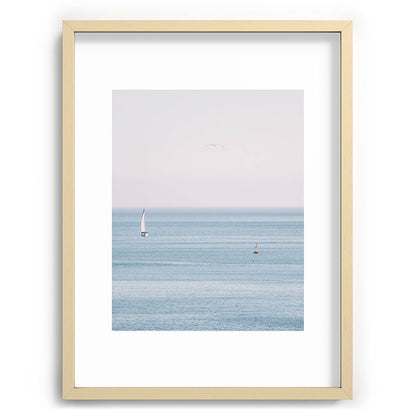 Ocean - Sail boat in calm sea - travel photography Framed Art Print Gallery Image 73