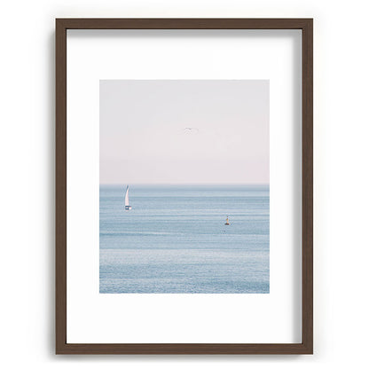 Ocean - Sail boat in calm sea - travel photography Framed Art Print Gallery Image 66