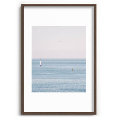 Ocean - Sail boat in calm sea - travel photography Framed Art Print Gallery Image 68